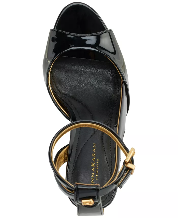 Женские сандалии Somerset с ремешком на щиколотке Donna Karan New York, черный — фото 4