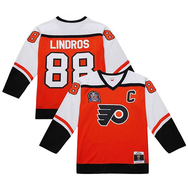 

Мужская футболка eric lindros orange philadelphia flyers 1996-97 power play Mitchell & Ness