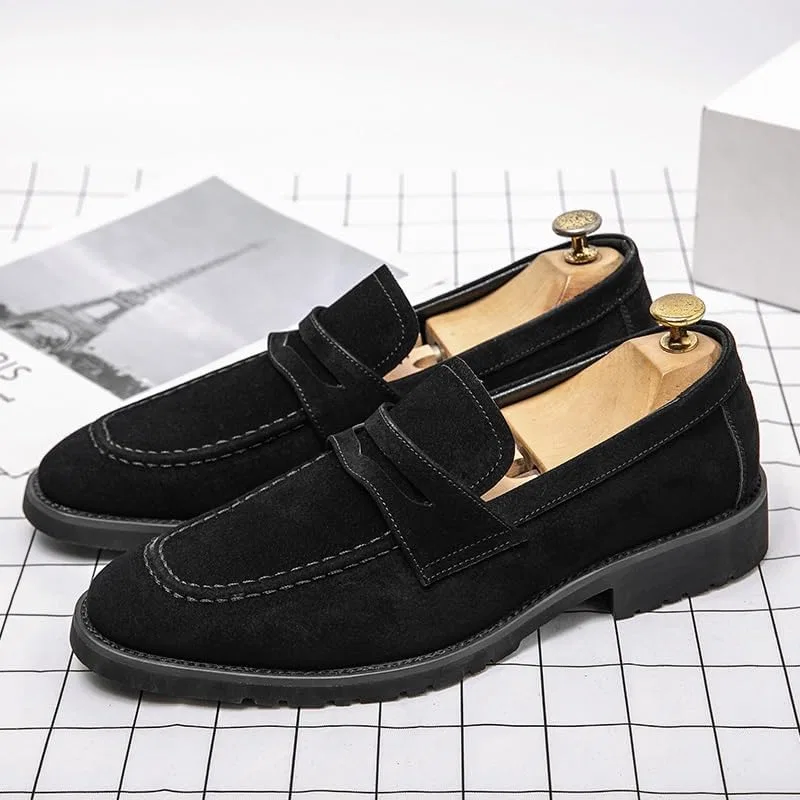 Лоферы мужские, кожа PU, Penny Loafers, черный SayfuR — фото 3