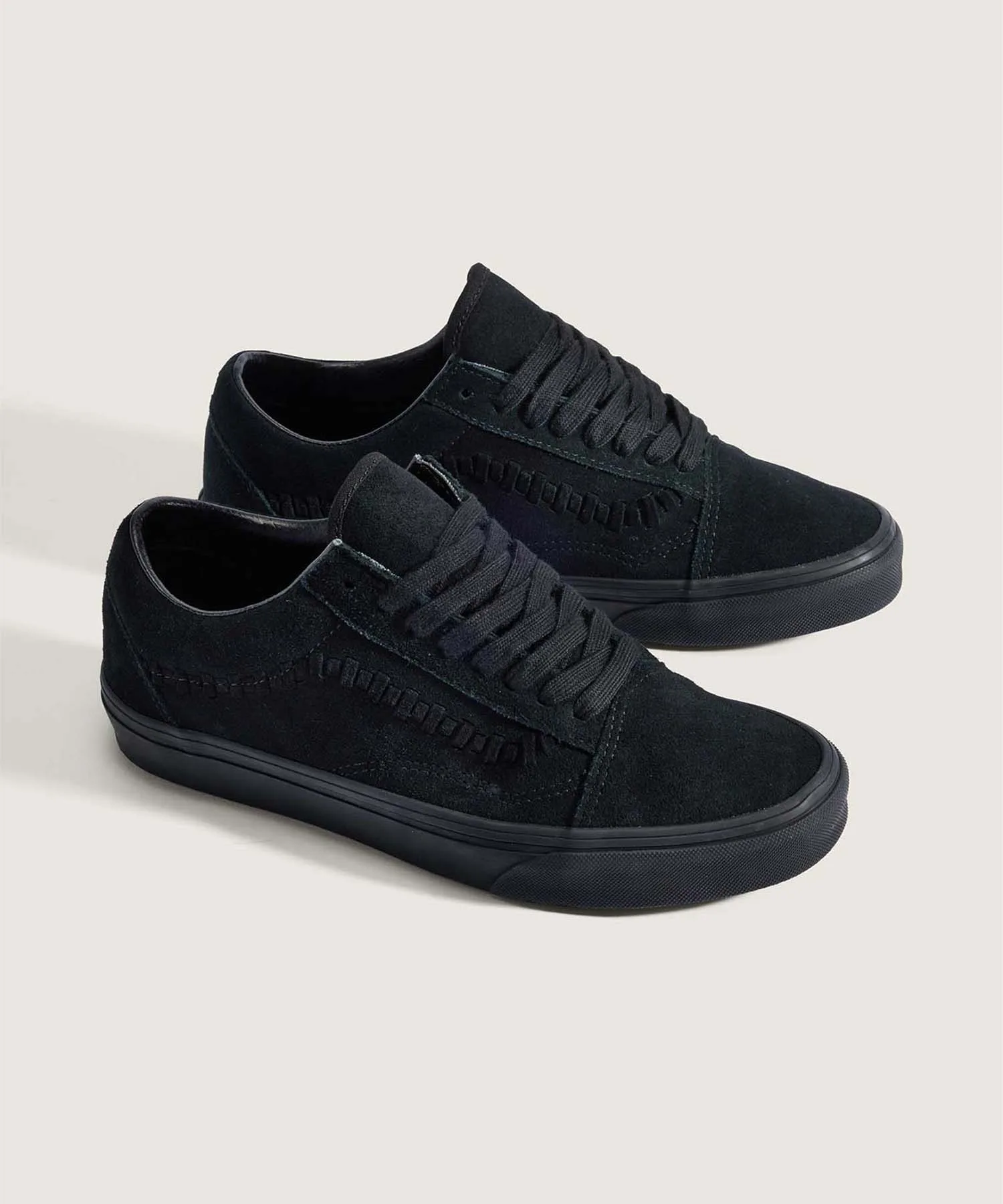 Унисекс кеды из натуральной кожи Old Skool Crafted Stripe VANS чёрные — фото 2