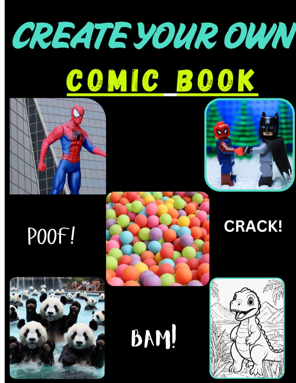 

Blank Comic Book: Create your own Unique Comic World. This Book is fun for all Ages, Draw-It-Yourself