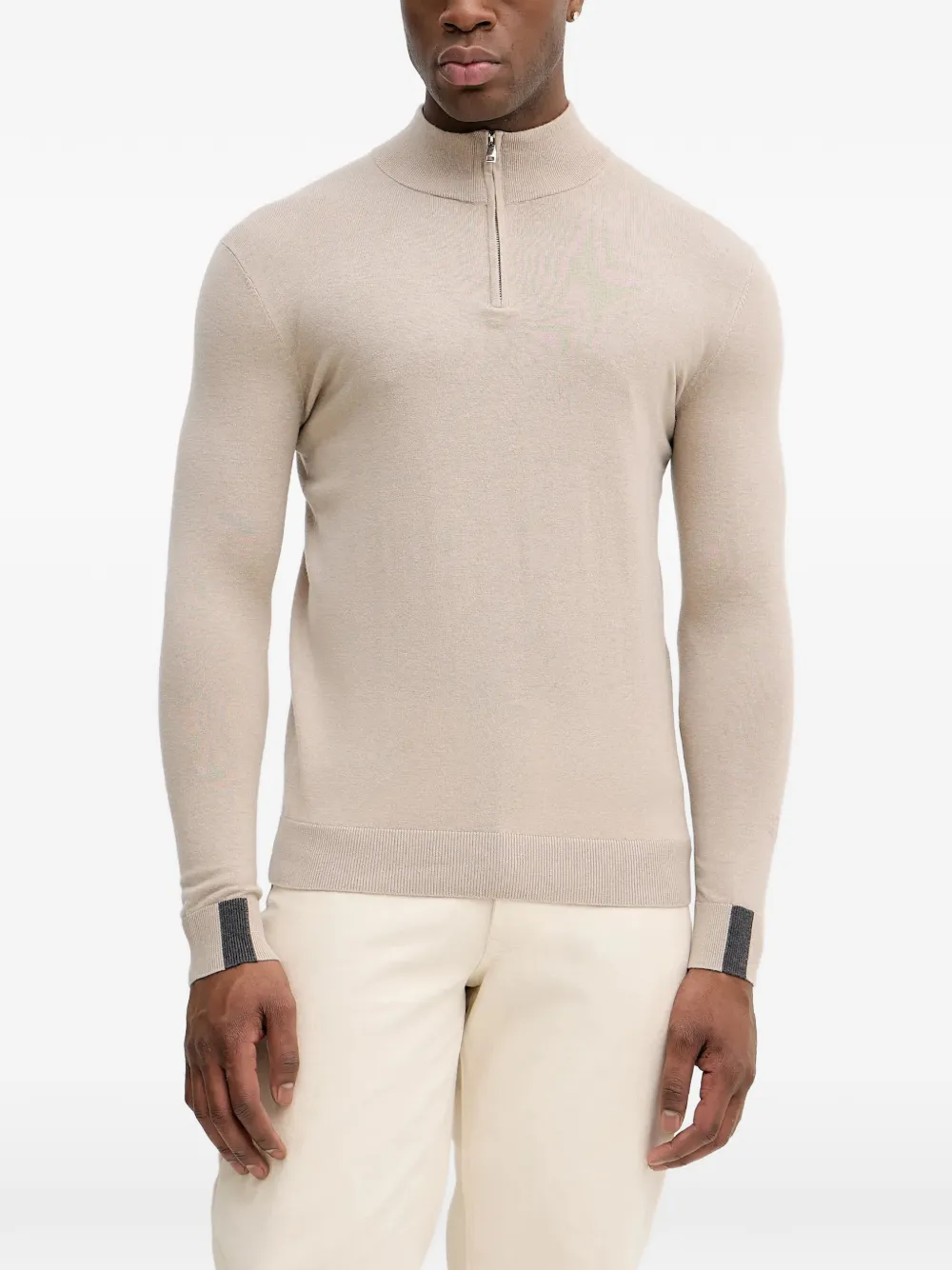 

Свитер MMGAdam с короткой молнией Mos Mosh, бежевый