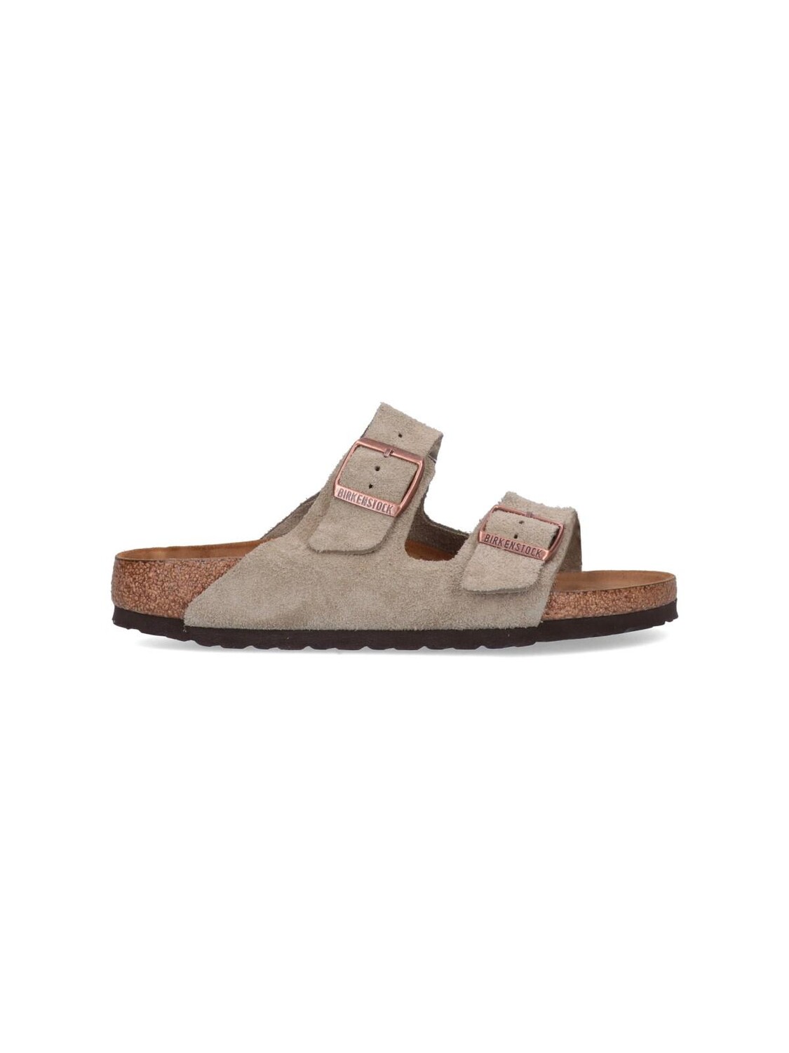 Сандалии Birkenstock Arizona Soft Footbed Suede Leather узкие, бежевый — фото 3