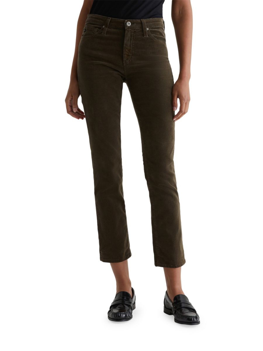 

Джинсы прямого покроя Mari Corduroy AG Jeans, цвет Rich Umber