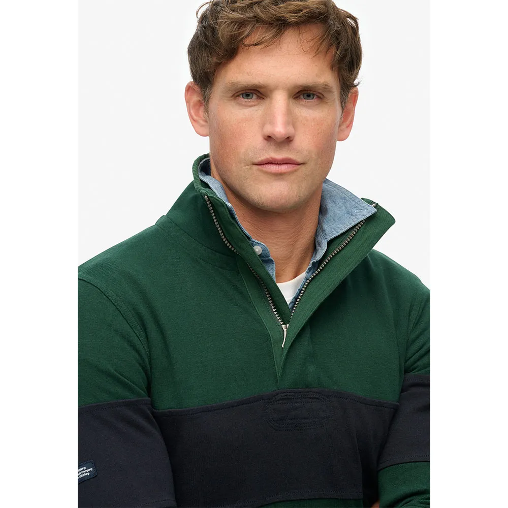 Поло с длинным рукавом Superdry Classic Rugby Henley, зеленый — фото 2