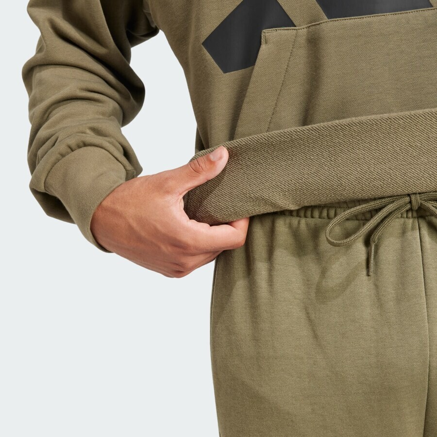 Свитер с капюшоном на молнии ADIDAS SPORTSWEAR Athletic Sweatshirt Essentials, зеленый — фото 3