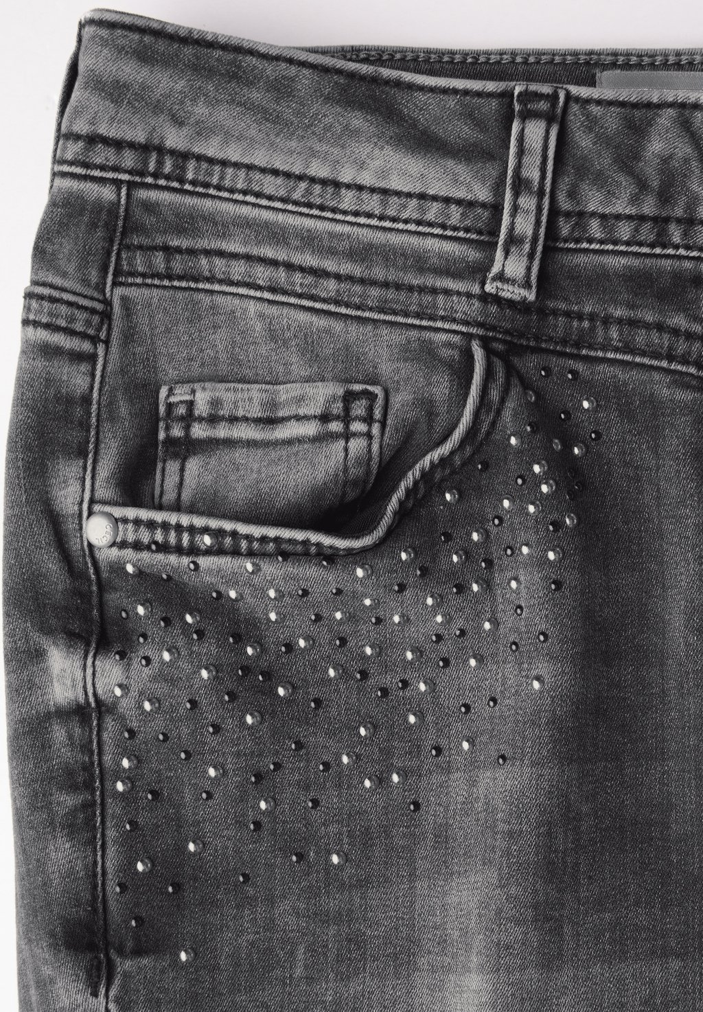 

Джинсы облегающего кроя MIT GLITZER-DETAILS Cecil, серый
