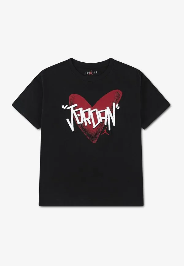 Футболка с принтом в виде сердечек Jordan, Black