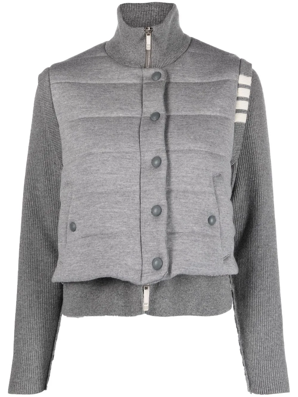 

Двусторонний пуховик THOM BROWNE, серый