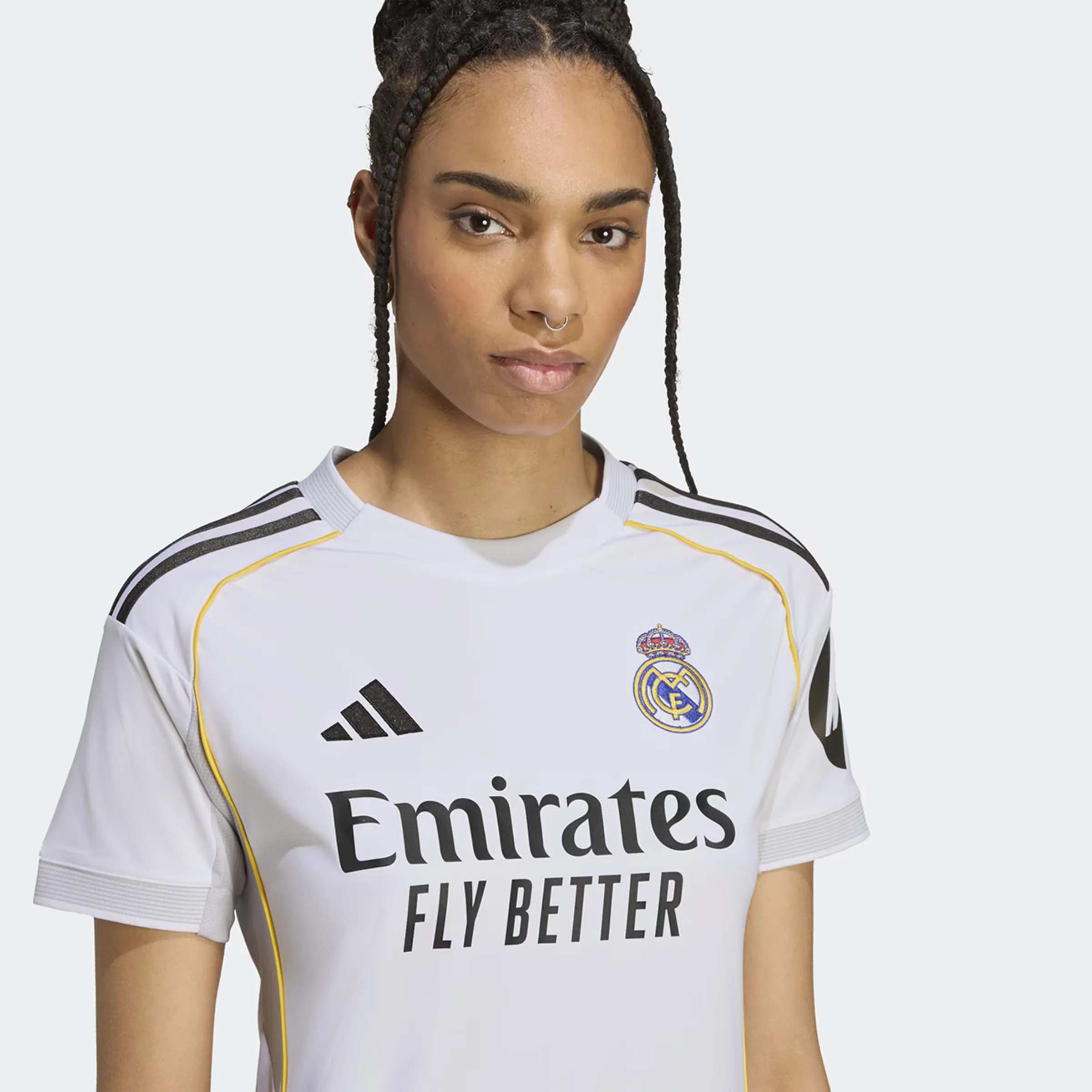 Женская футболка домашней формы Real Madrid CF 2025-2026 adidas, белый — фото 3
