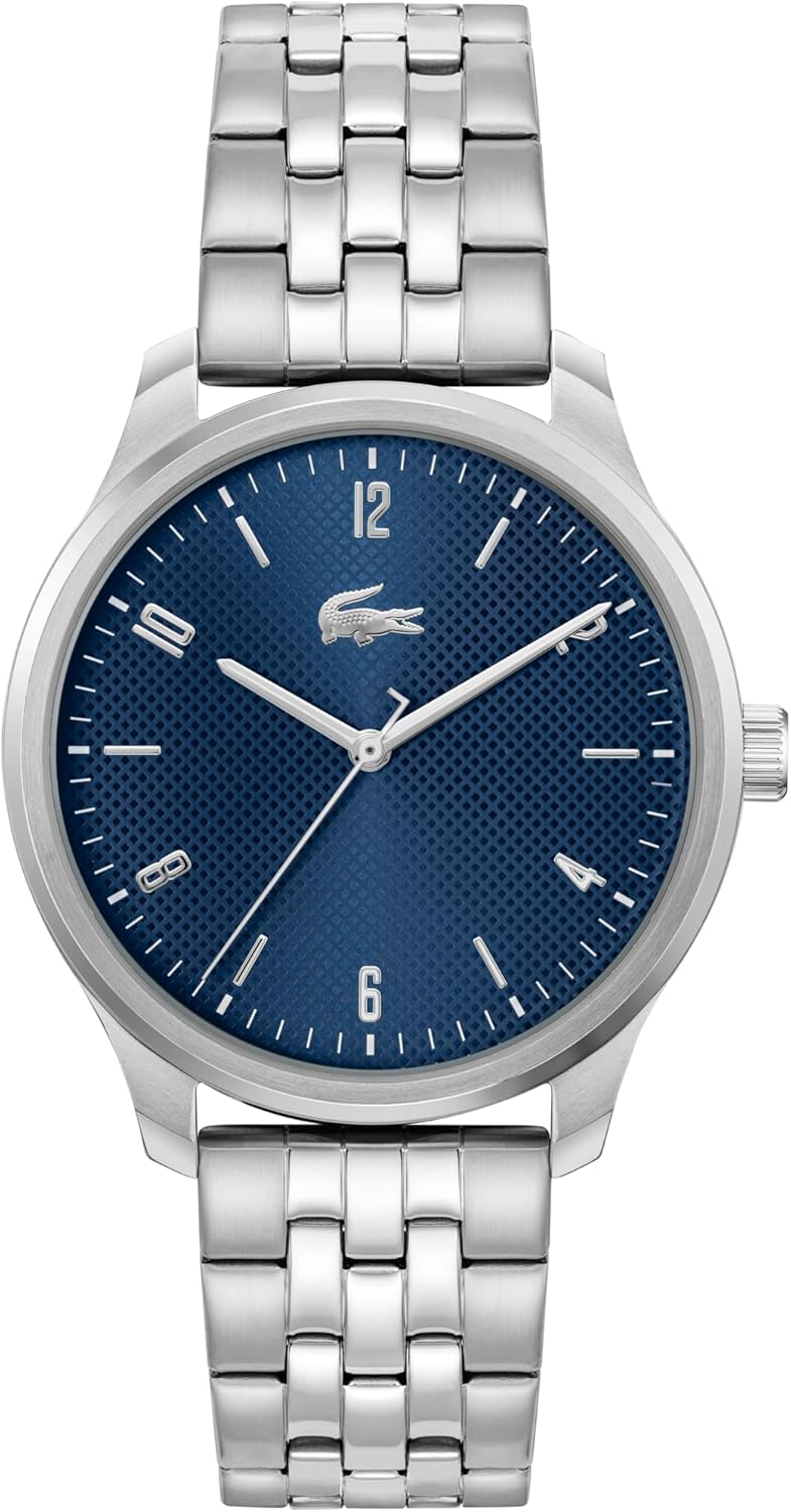 

Lacoste Lisbon мужские часы 3H Quartz, нержавеющая сталь, водонепроницаемые до 5ATM/50 метров - современный дизайн для него - 42mm, Lisbon Navy