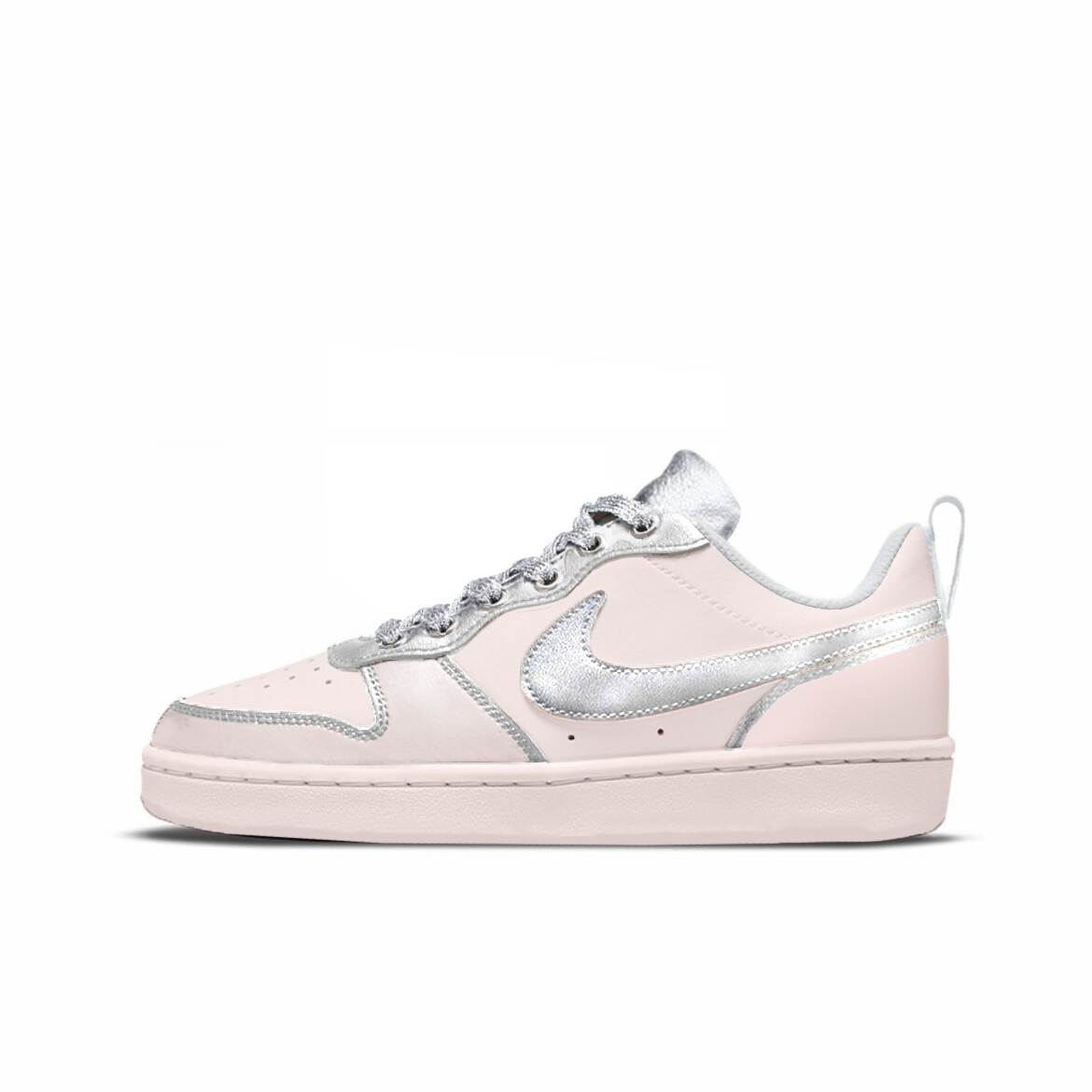

Кроссовки Nike Court Borough Skateboarding Shoes Women's Low-top Pink/Sliver, розовый