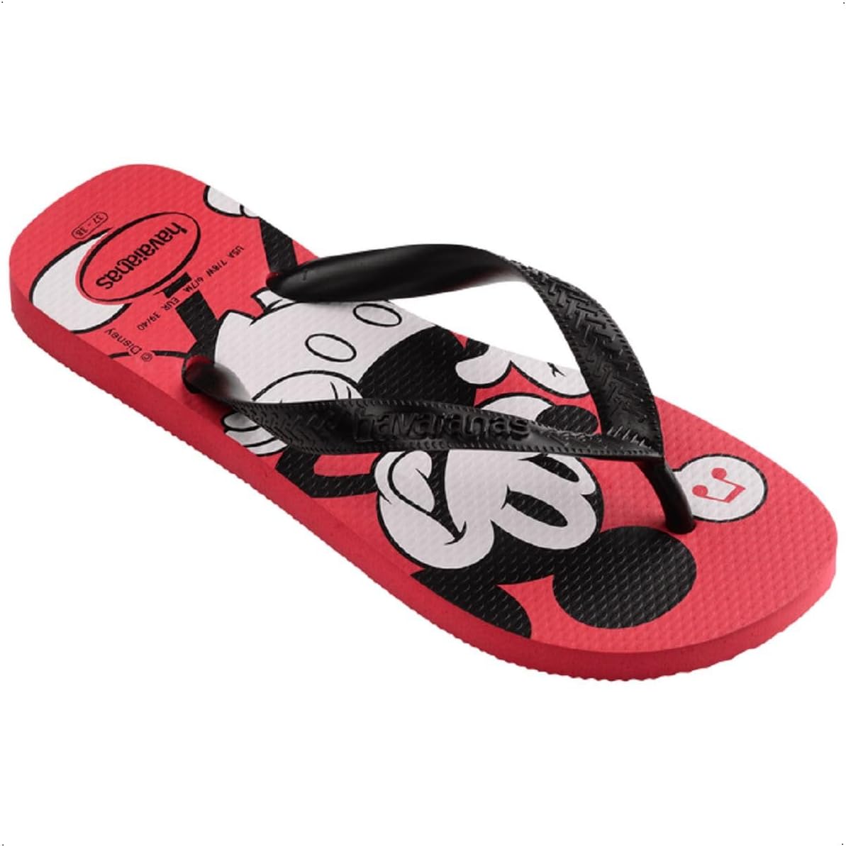 Вьетнамки Havaianas Top Disney, унисекс для взрослых, черный/красный — фото 2