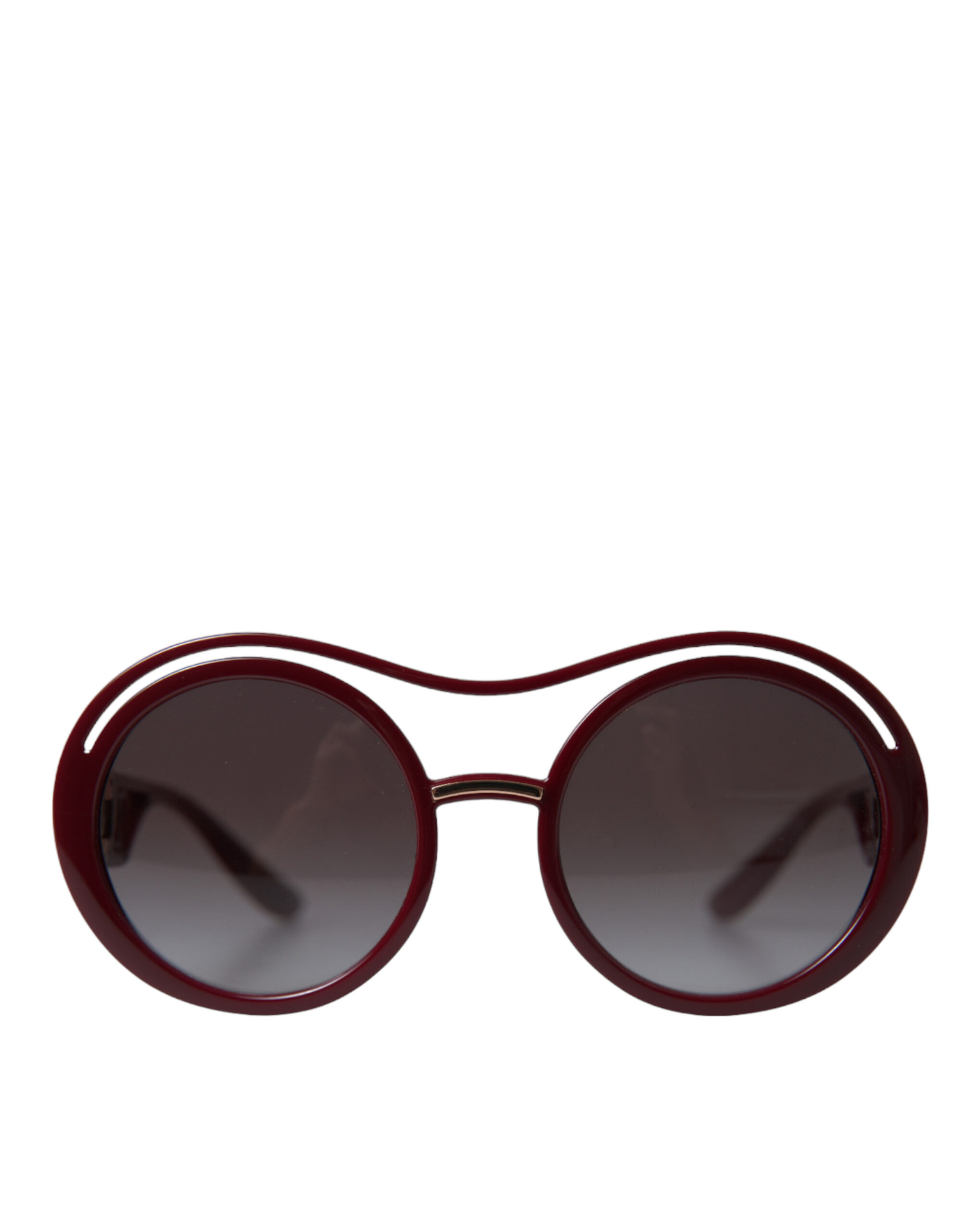 

Элегантные круглые солнцезащитные очки бордо для мужчин Dolce & Gabbana