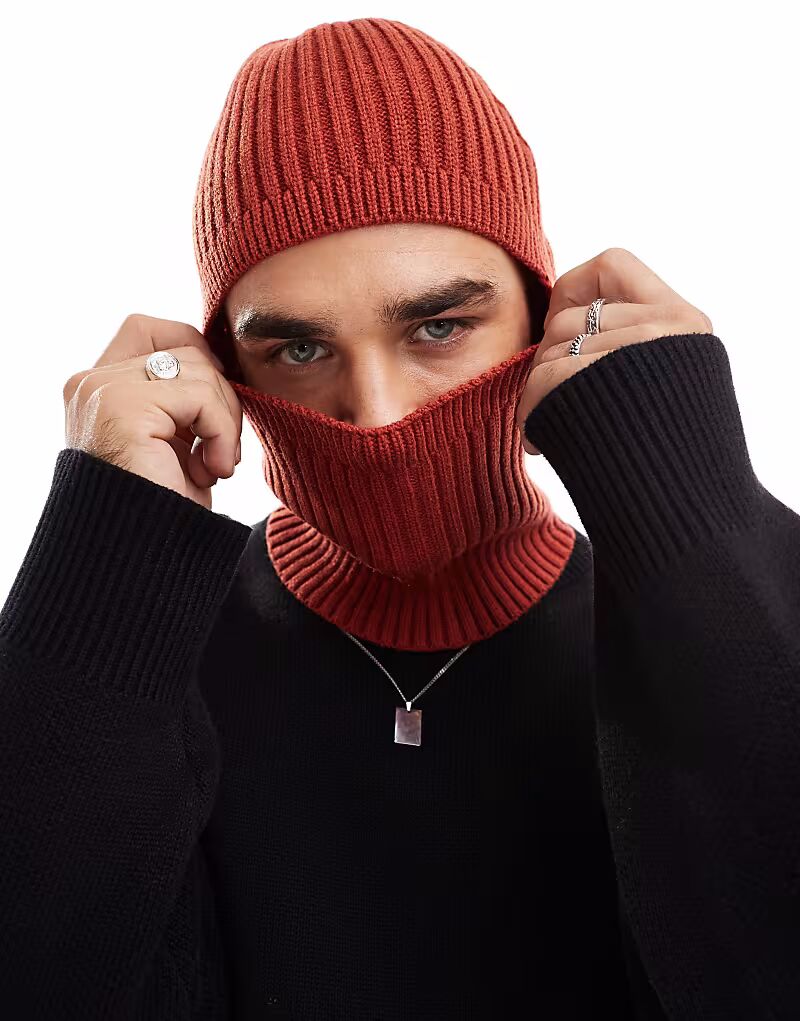 

Балаклава ASOS DESIGN терракотового цвета