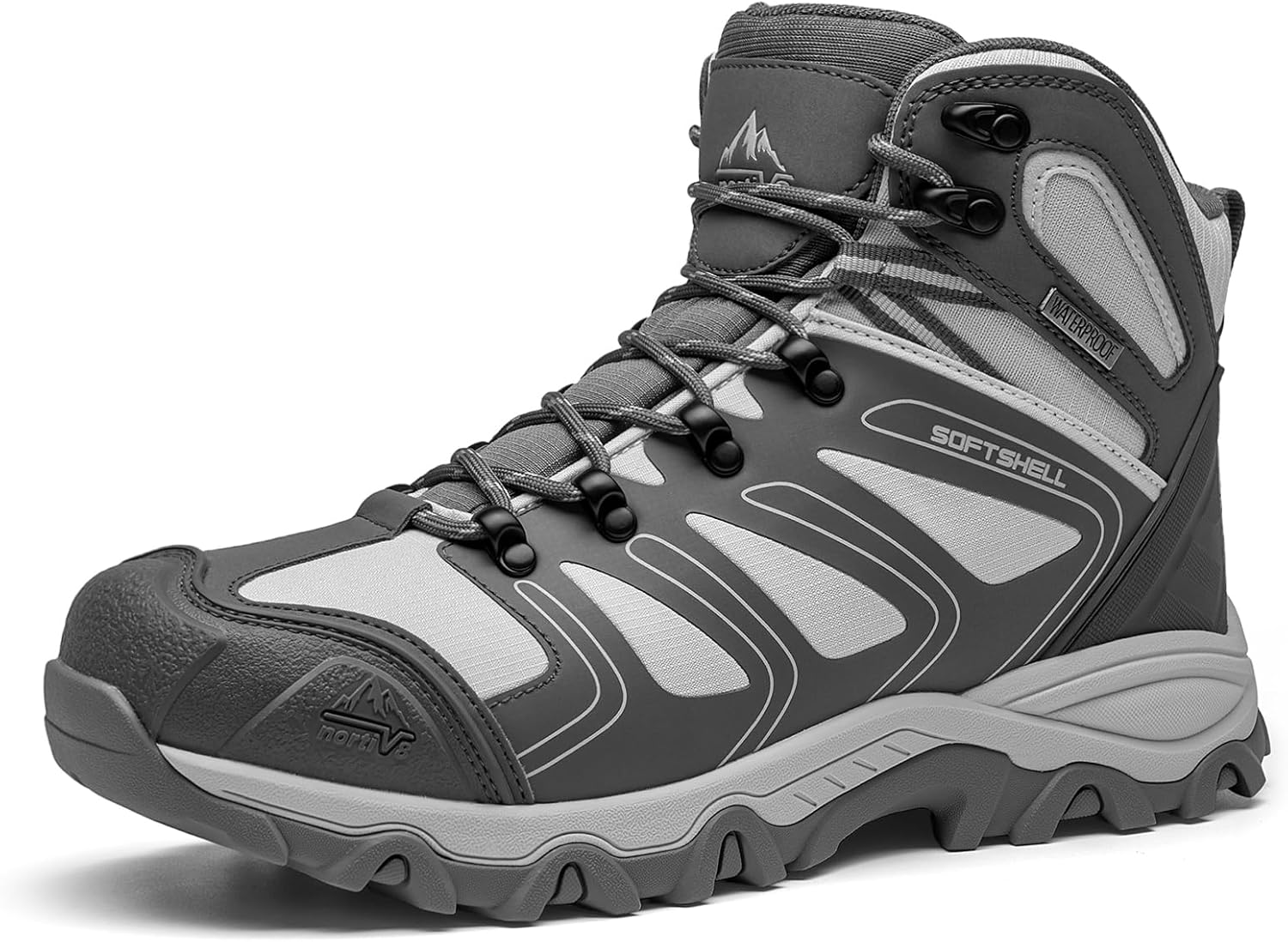 

Мужские водонепроницаемые походные ботинки NORTIV 8 до щиколотки, легкая обувь для треккинга и прогулок по тропам Armadillo, светло-серый