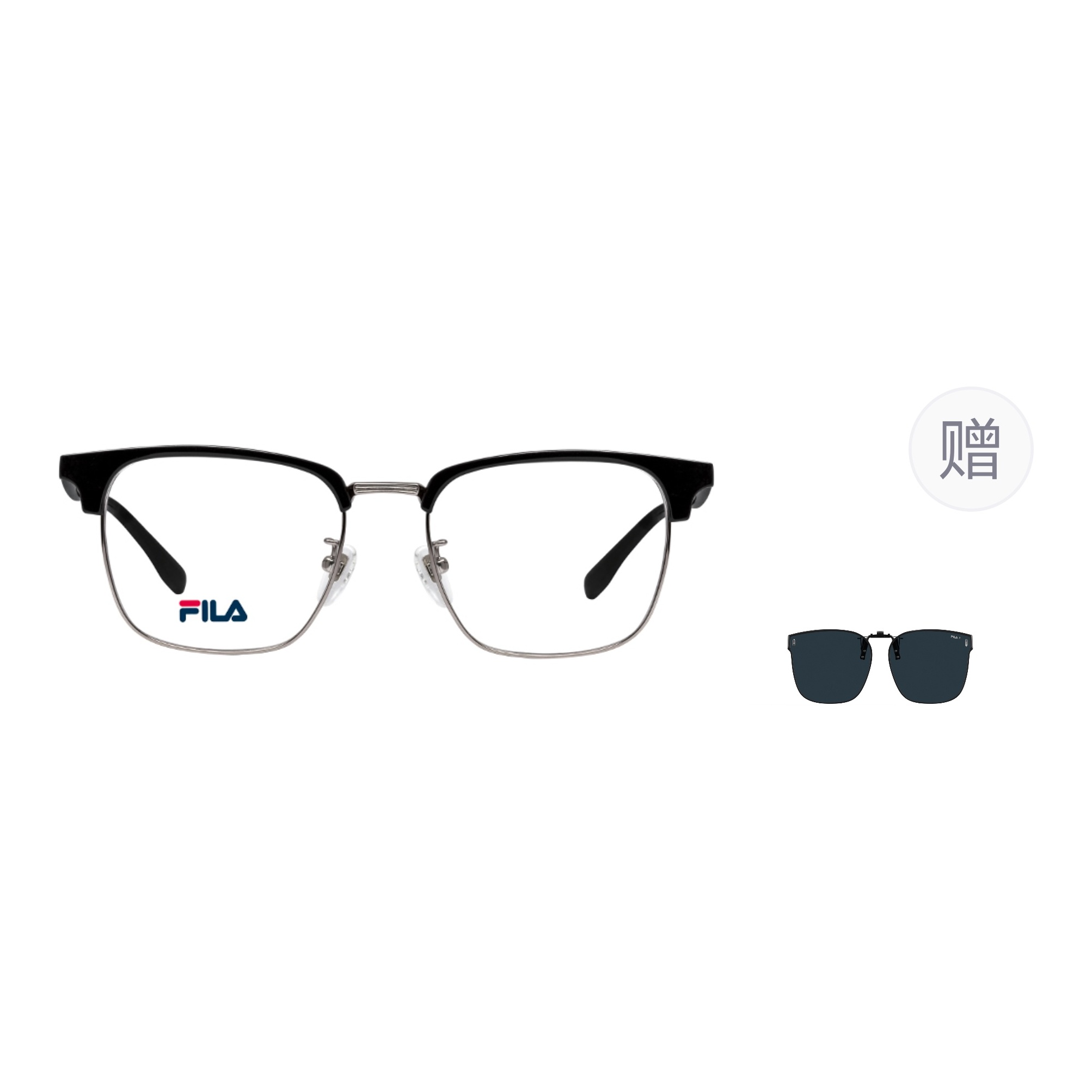 

FILA Пластиковая оправа для очков в стиле бровей, 0Z42 Black
