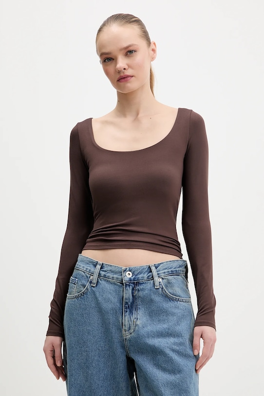 

Лонгслив Hollister Co., коричневый