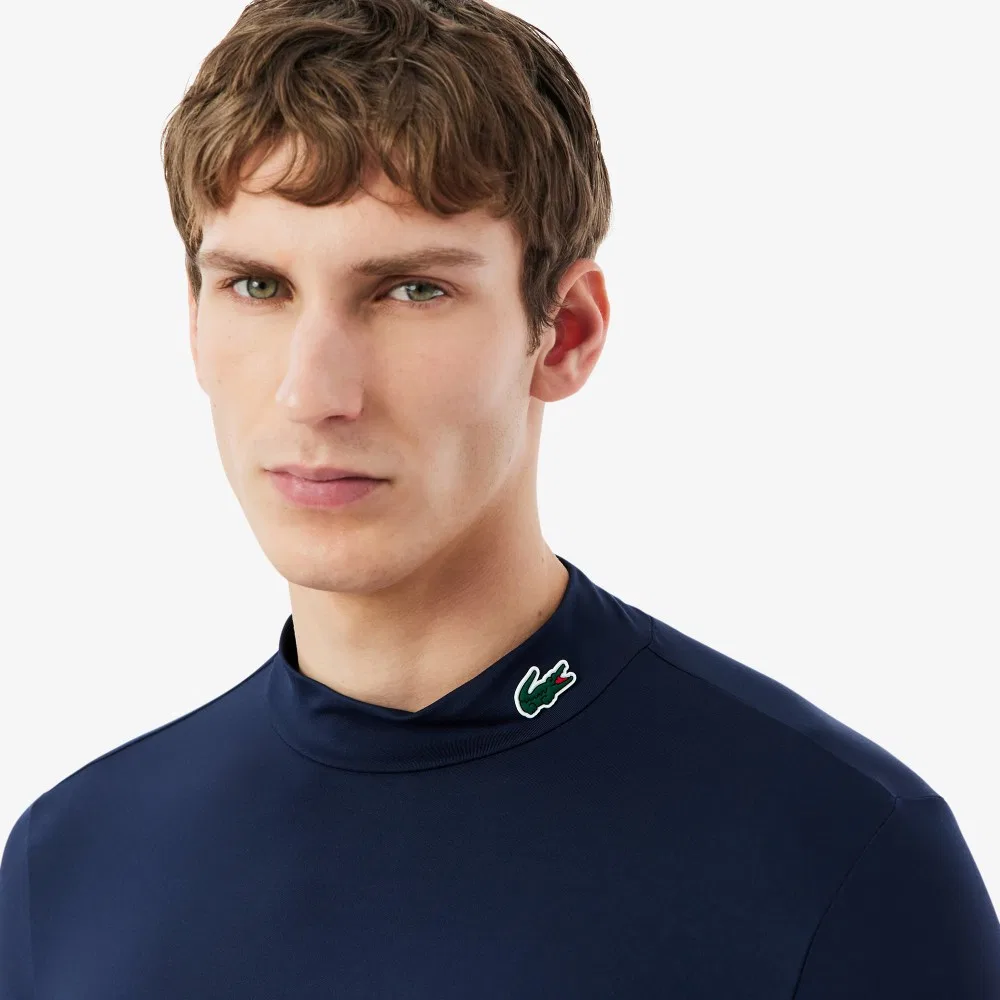 Мужской базовый гольф для гольфа тёмно-синего цвета от Lacoste — фото 2