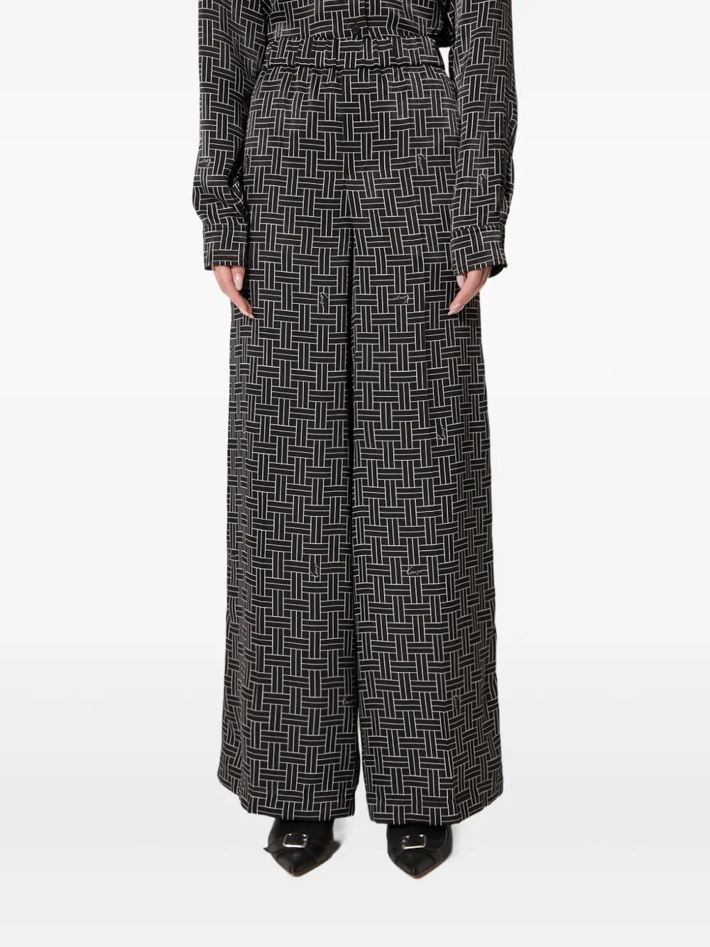 

Брюки с геометрическим рисунком KENZO, черный