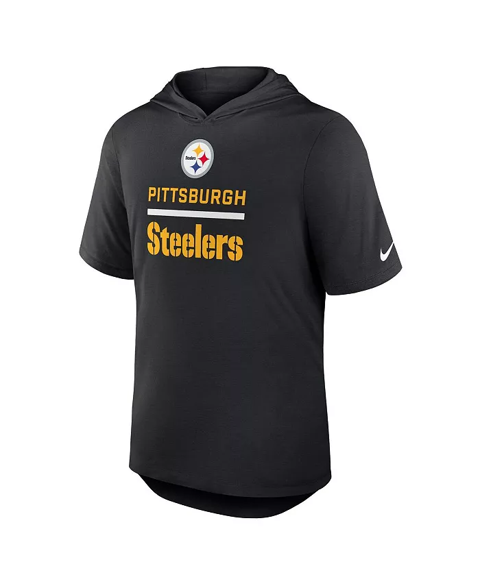 Мужская черная толстовка-футболка Pittsburgh Steelers Lockup Tri-Blend Nike — фото 3