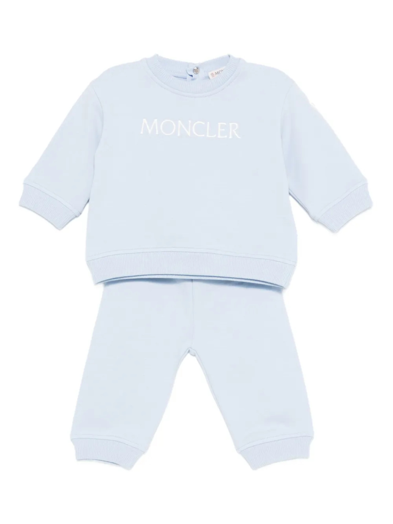 

Спортивный костюм с вышитым логотипом Moncler Enfant, синий