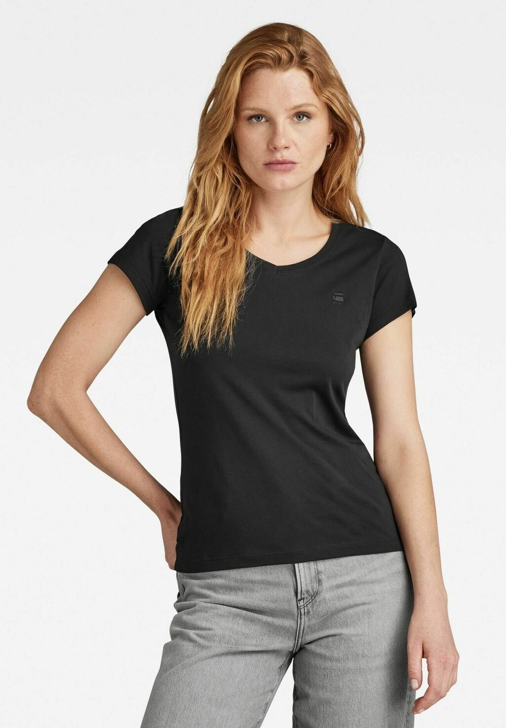 

Базовая футболка EYBEN V-NECK G-Star, цвет dk black