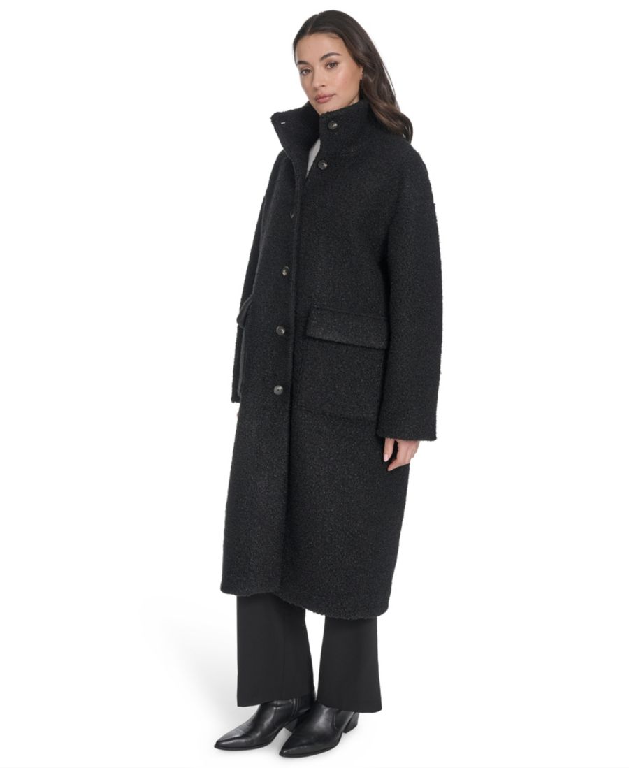 Женское пальто-кар с воротником-стойкой и стандартным кроем Levi's, Black — фото 4