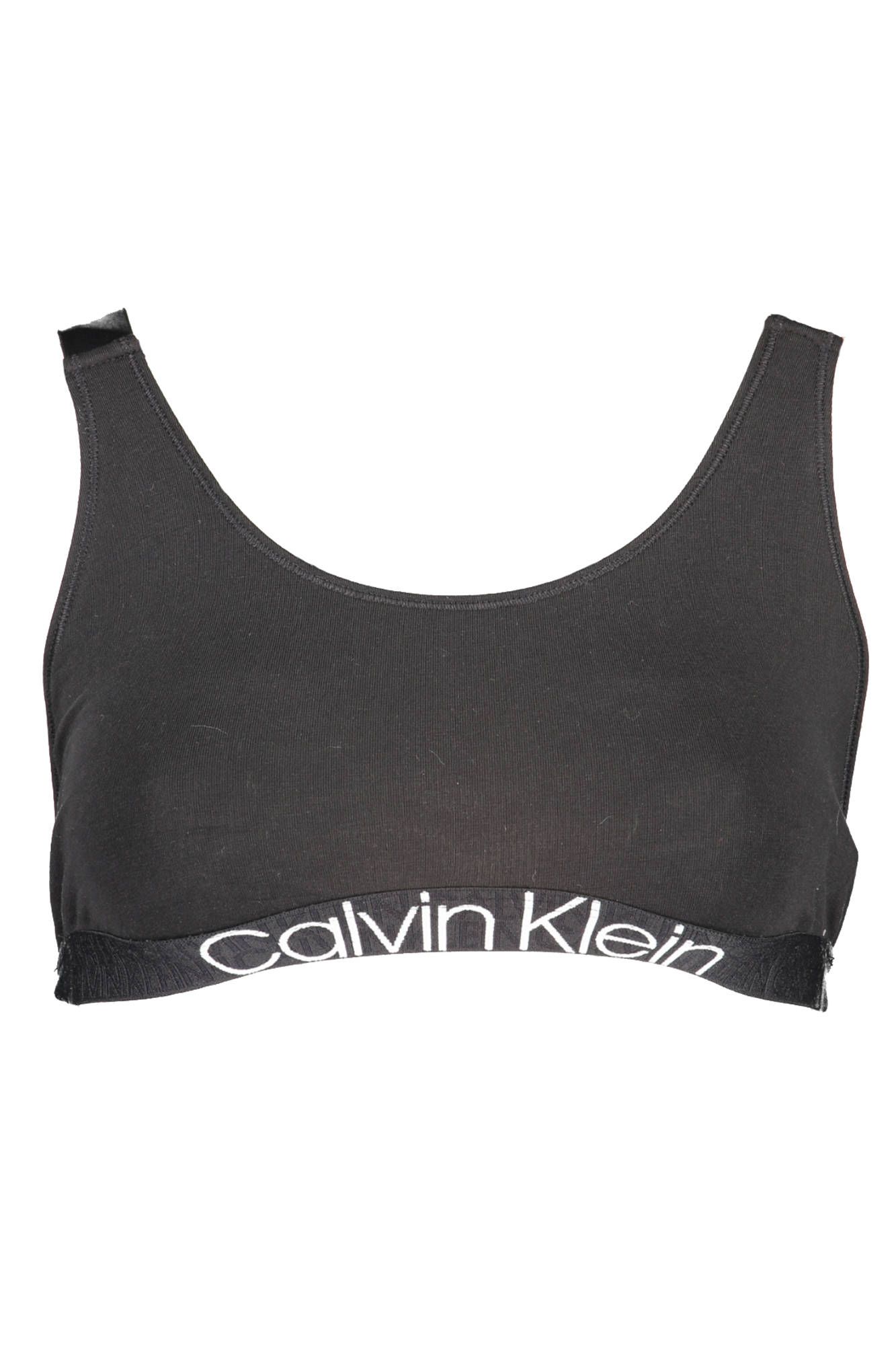 

Черный хлопковый женский спортивный бюстгальтер Calvin Klein