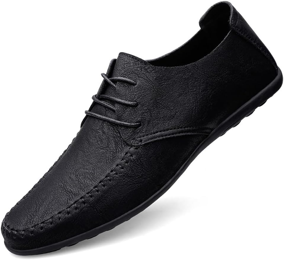 

Мужские ретро туфли Оксфорд из мягкой кожи с низким верхом, повседневные, на шнуровке, модные, с нескользящей подошвой, для работы и бизнеса Desese, черный