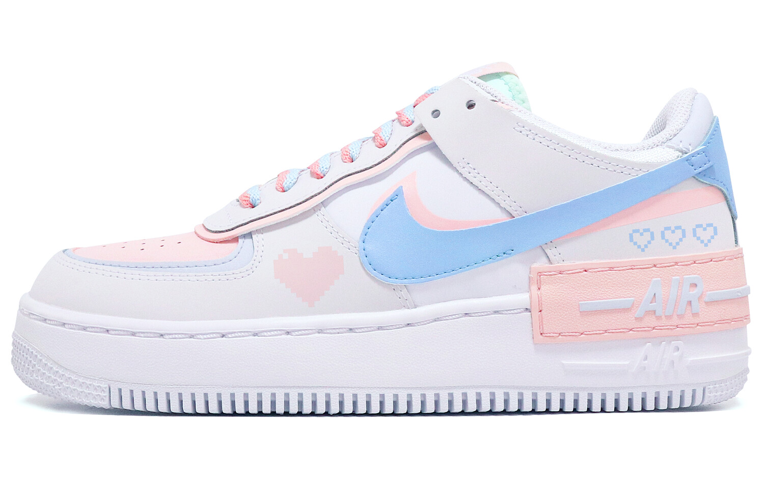 

Кроссовки Nike Air Force 1 Skateboard Shoes Women's Low-Top White Pink/Blue