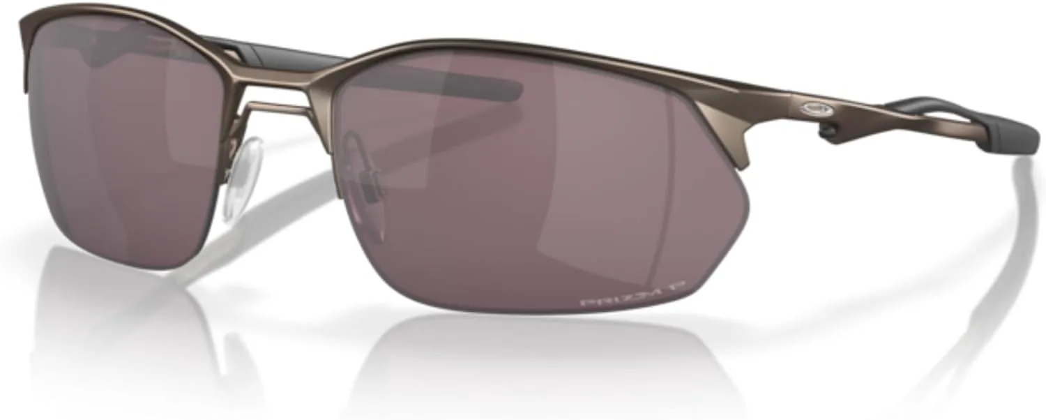 

Солнцезащитные очки Oakley Wire Tap 2.0 OO4145 прямоугольной формы для мужчин + комплект аксессуаров: ремешок и чехол из микрофибры, Pewter/Prizm Daily Polarized
