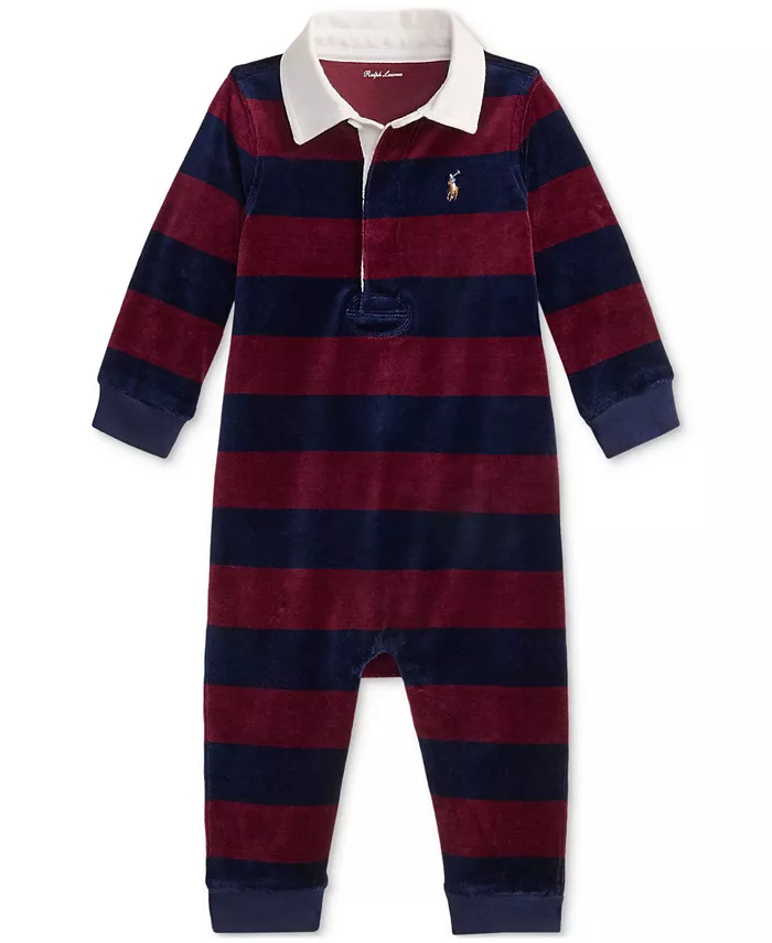 

Велюровый комбинезон для регби для мальчиков Polo Ralph Lauren, мультиколор