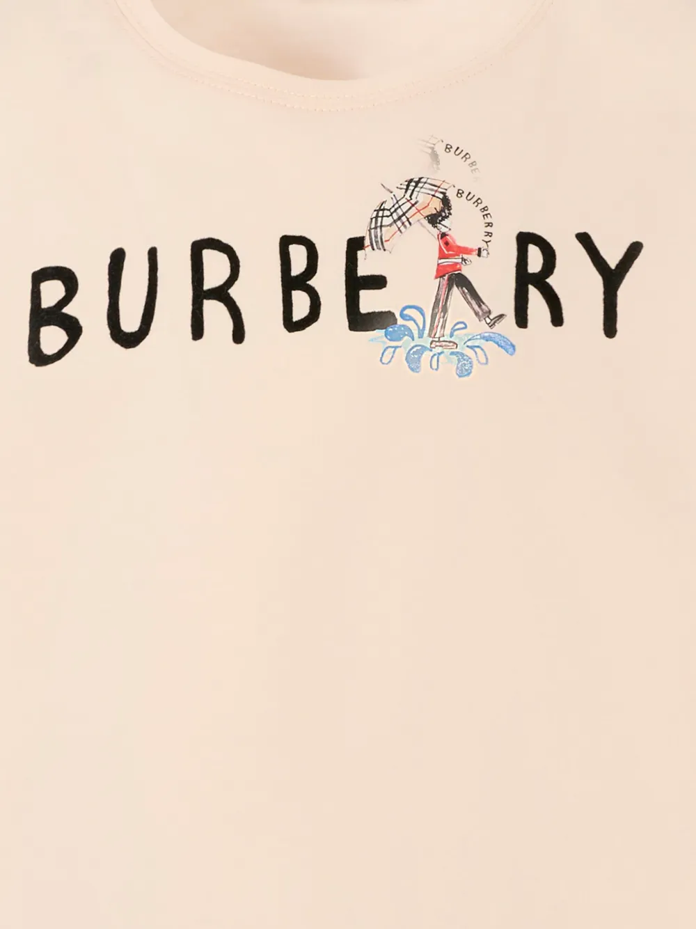 Футболка с графичным принтом BURBERRY KIDS, розовый — фото 3