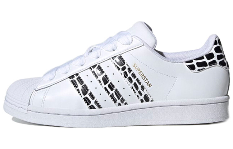 Кроссовки Adidas Originals Superstar White Leopard Stripes Women's