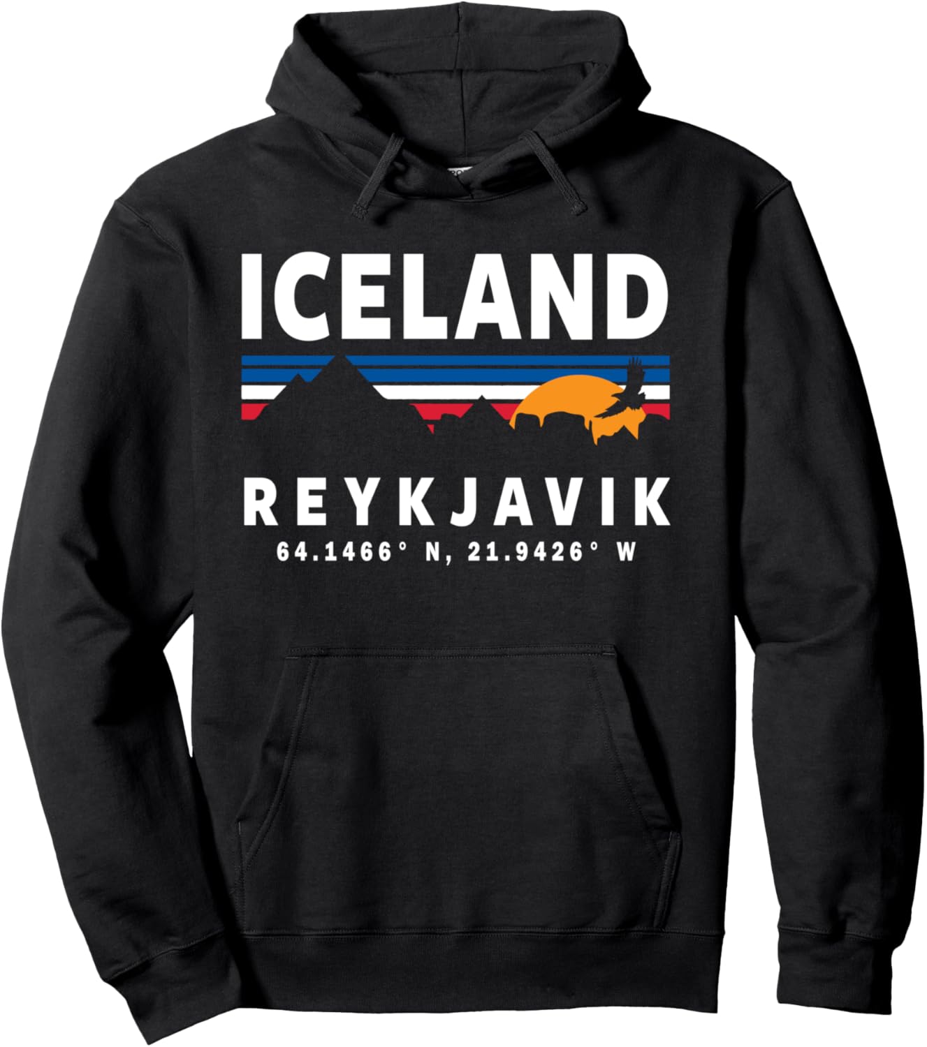 

Худи с изображением озера Явик, Исландия Iceland Shirts & Reykjavik Souvenirs & Tees Co., черный