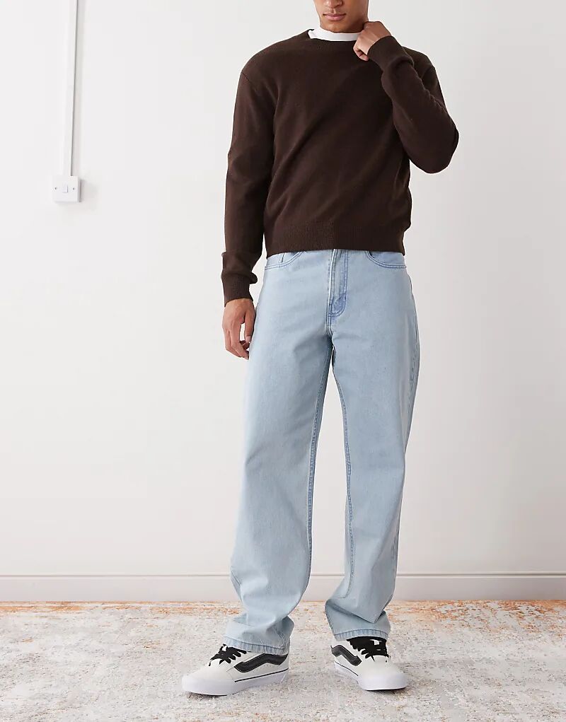 

Свободные джинсовые брюки Vans Check-5 из выцветшего денима