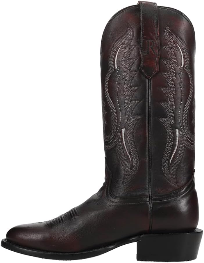 Мужские ковбойские сапоги R. Watson с закругленным носком, черная вишня R. Watson Boots — фото 3