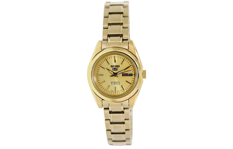 

SEIKO Часы Automatic Mechanical Movement Stainless Steel Strap Watch Women's Watch Gold Dial SYMK20K1, Gold Dial