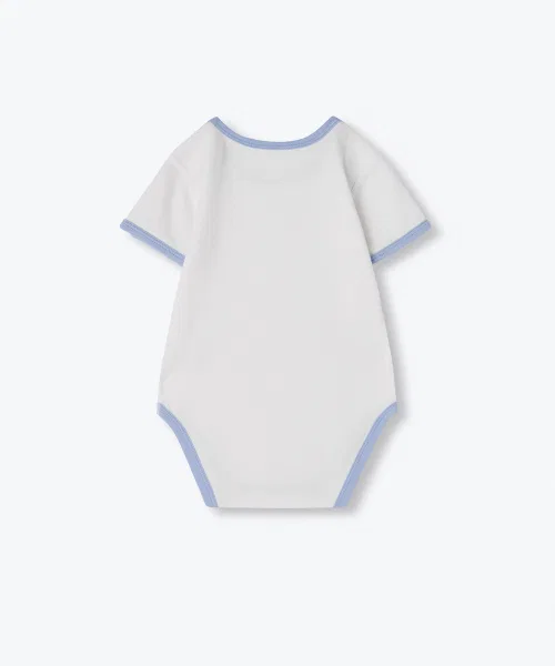 Боди с коротким рукавом 2 шт., MUSINSA STANDARD KIDS, белый/пастельно-голубой — фото 3