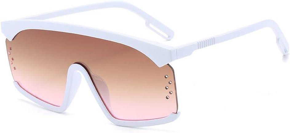 

Модные солнцезащитные очки большого размера для женщин, стильные и выразительные, в массивной оправе, винтажные солнцезащитные очки для мужчин TKKTLLT, C5 White-brown Pink