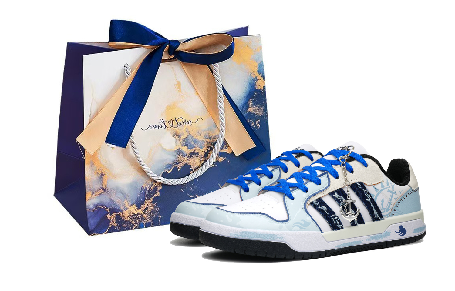 

Adidas Neo Энтрап баскетбольные кроссовки унисекс низкие бело-голубые, цвет Blue White
