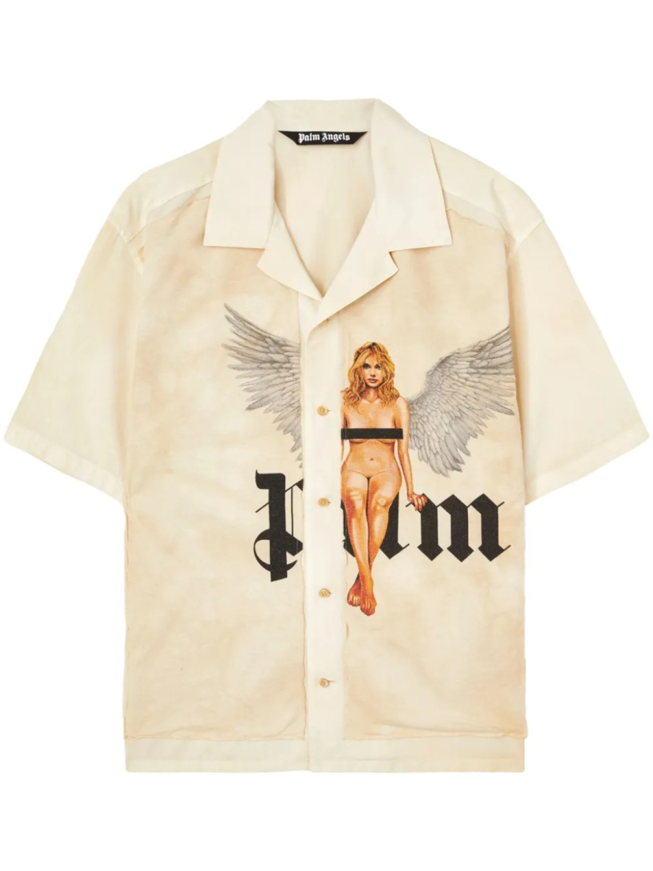 

Palm Angels рубашка с кристаллами, нейтральный