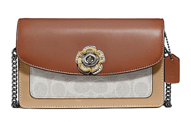 

Сумка через плечо Parker из лакированного холста с отделкой из телячьей кожи Coach для женщин