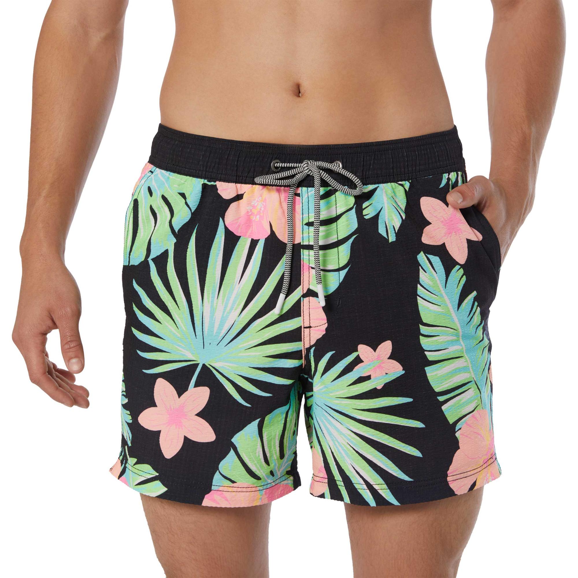 

Мужские шорты для плавания Miami Vibes 2 в 1 Party Pants, Black Patterned