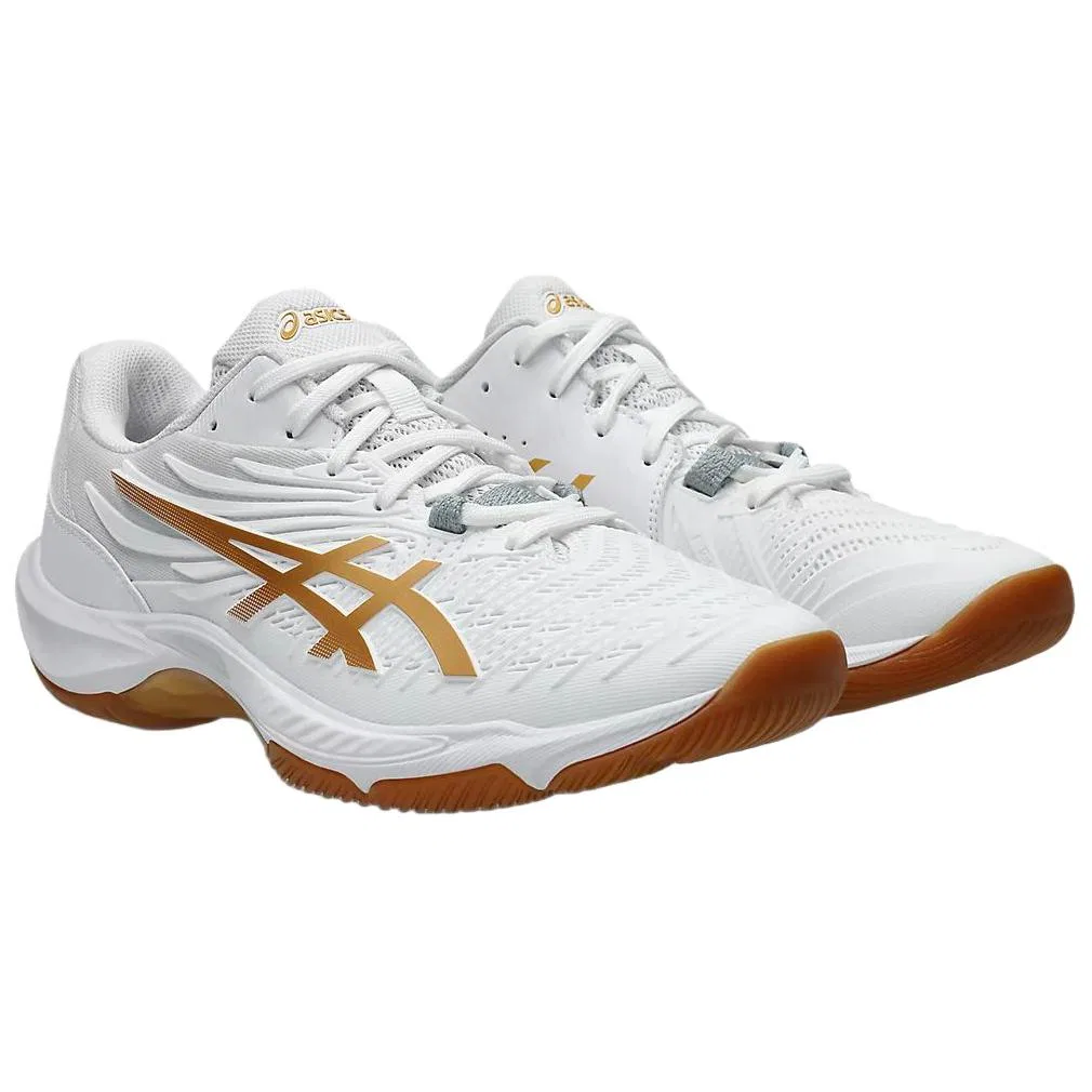 Кроссовки для бадминтона ASICS COURT CONTROL FF 4 бело-оранжевые — фото 4