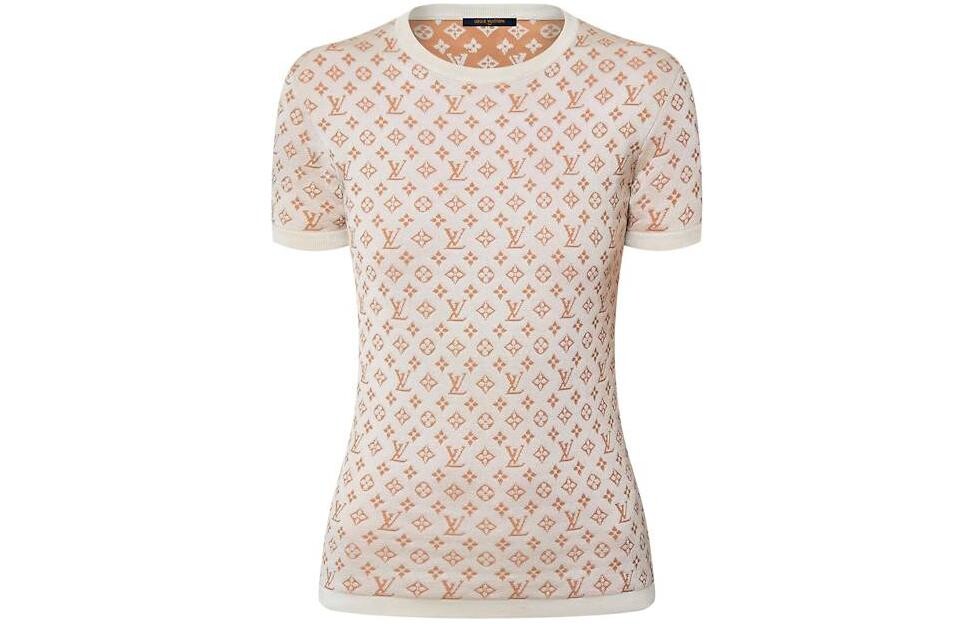 

Футболка женская Louis Vuitton, белый / коричневый