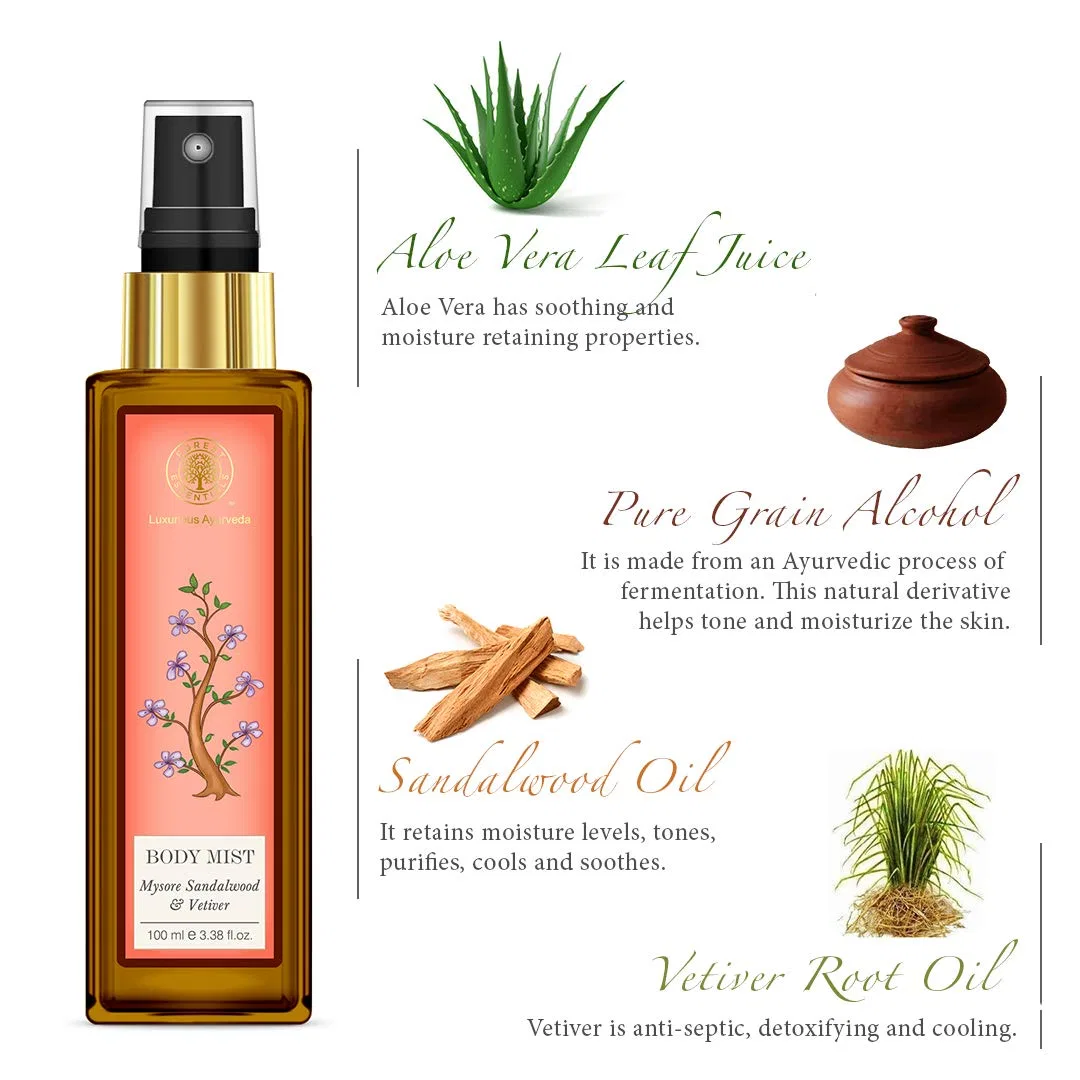 Спрей для тела «Sandalwood and Vetiver» от Forest Essentials, 100 мл Forest Essentials — фото 4
