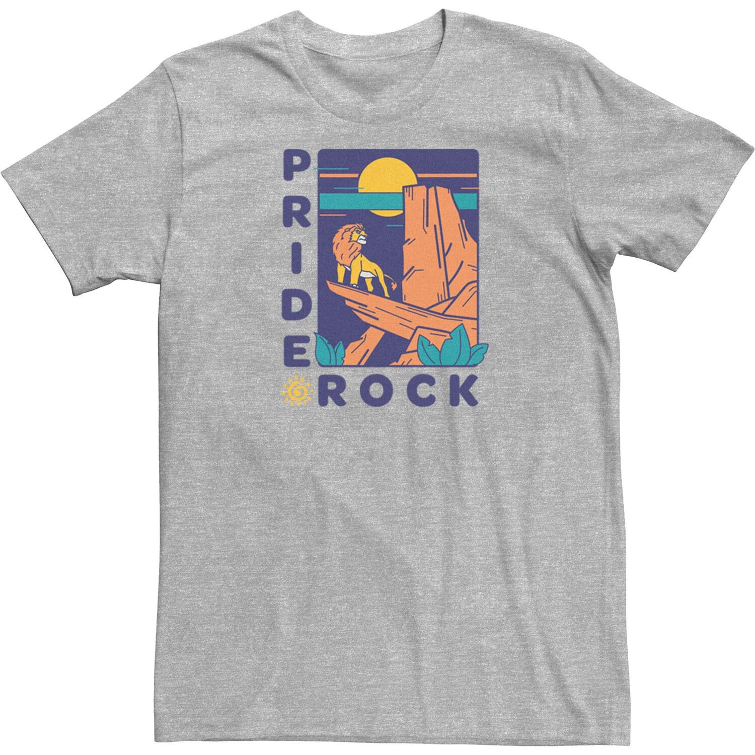 

Мужская футболка Disney The Lion King Simba Pride Rock с простой надписью Licensed Character