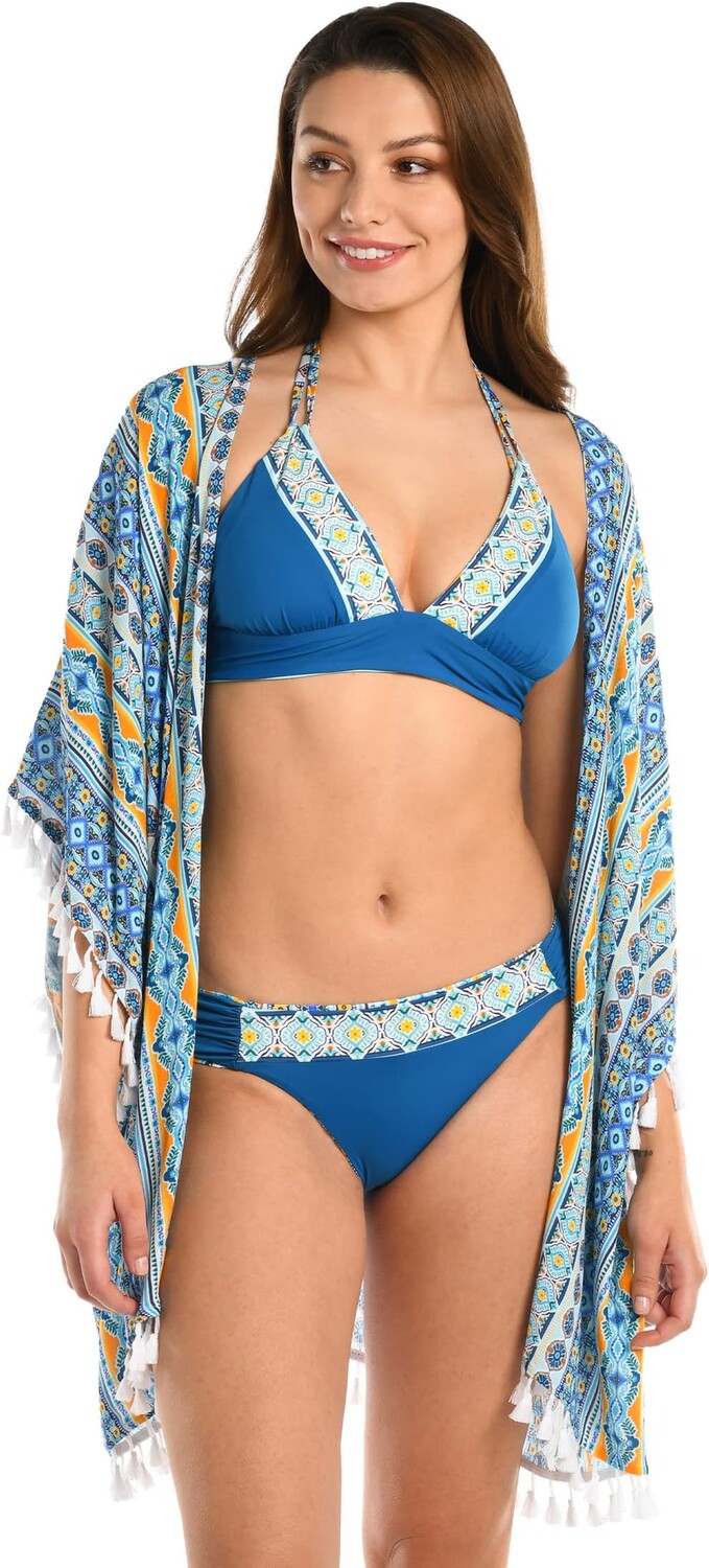 

Купальник La Blanca Scarf City Open Front Kimono, цвет Ice Blue